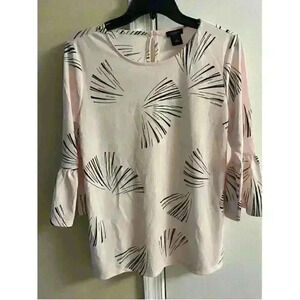 Anne taylor pink 3/4 sleeve bell sleeves pullover blouse  small  NWT